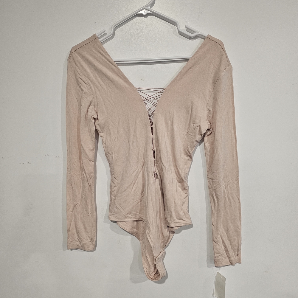 Alexander Wang Blush Criss Cross Bodysuit